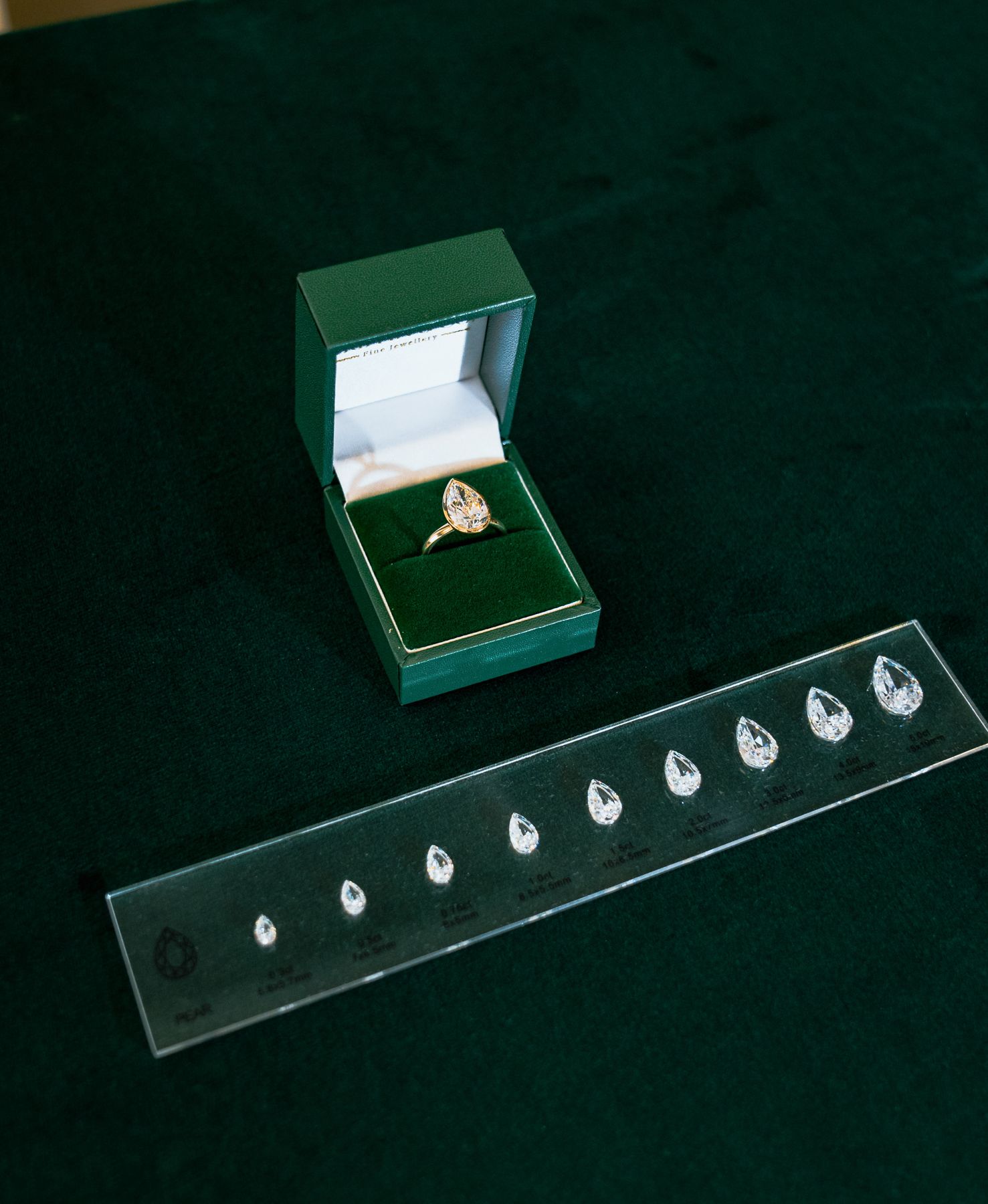 Engagement ring in a Griffin and Co box