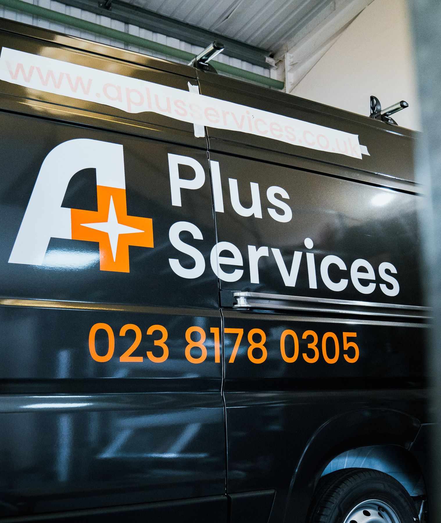 A Plus Services van wrap